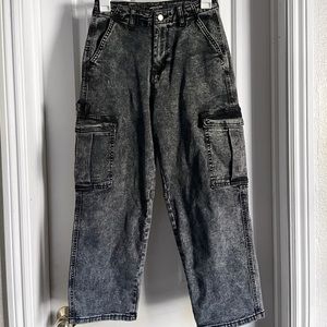 Acid washed Cargo Jeans